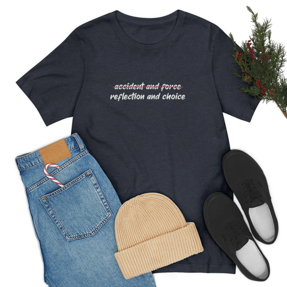 Ashbrook Reflection and Choice Unisex Jersey Short Sleeve Tee