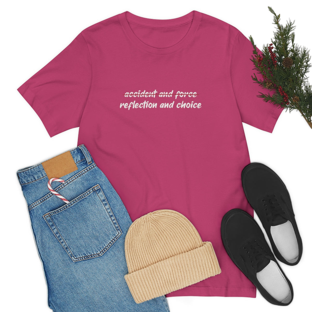 Ashbrook Reflection and Choice Unisex Jersey Short Sleeve Tee