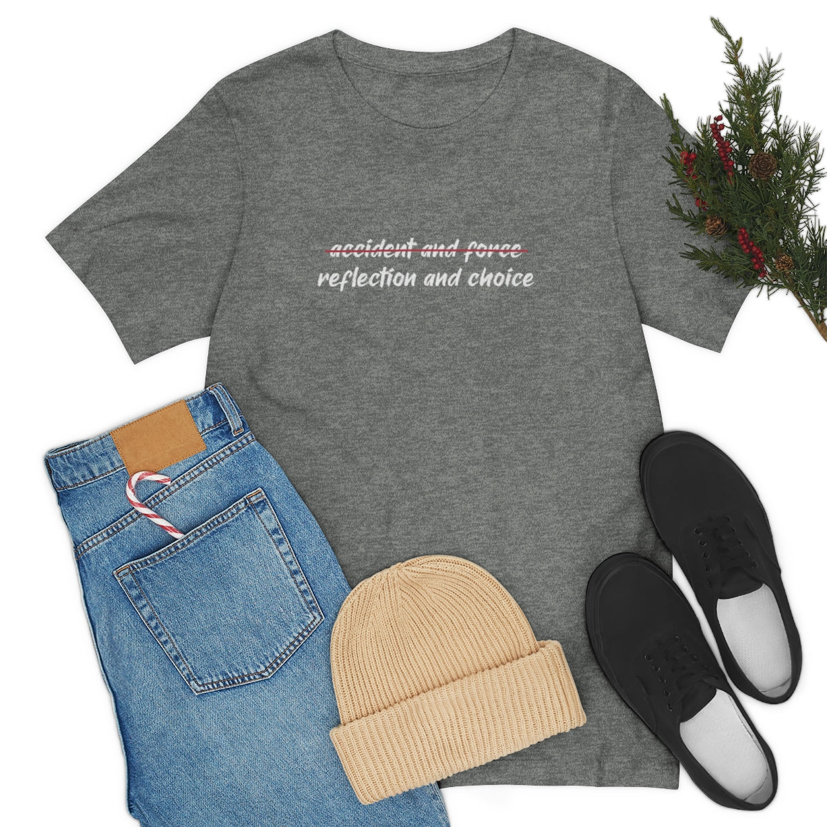 Ashbrook Reflection and Choice Unisex Jersey Short Sleeve Tee