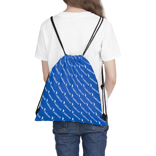 Drawstring Bag with Repeating Eagle Quill Logo