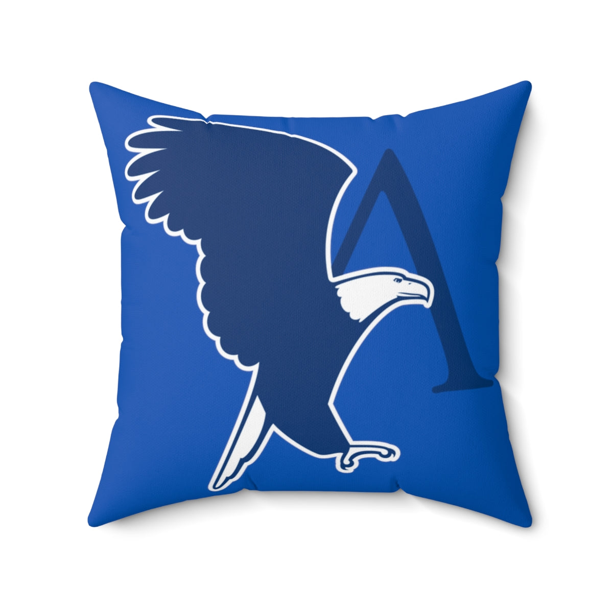 Spun Polyester Square Pillow with Eagle A Logo