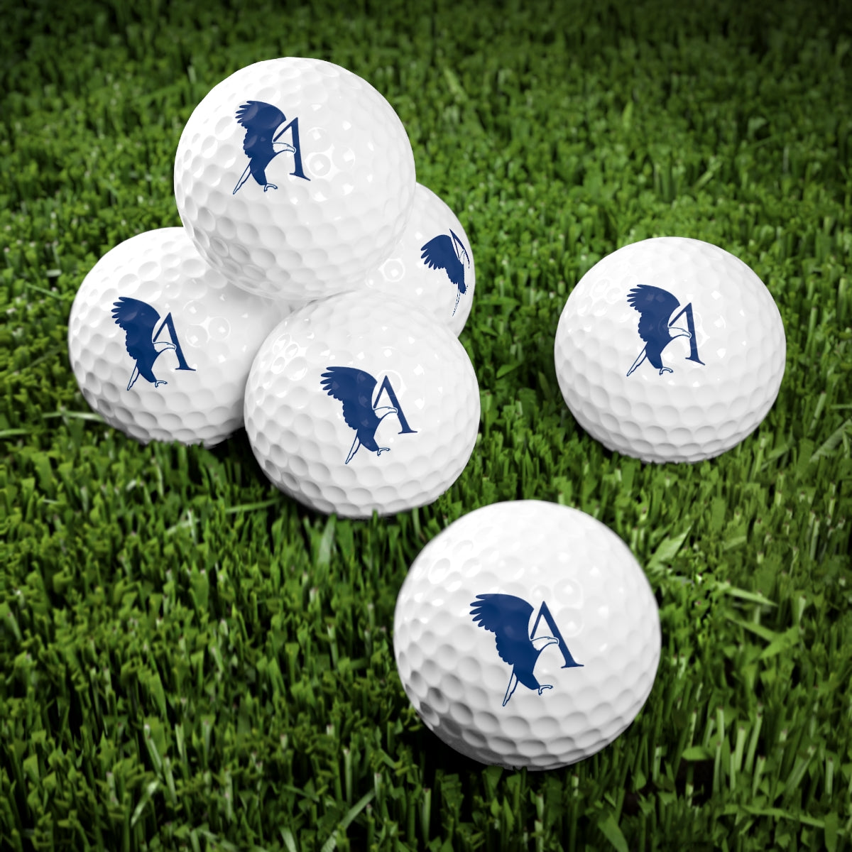 Golf Balls, 6pcs, with EagleA Logo