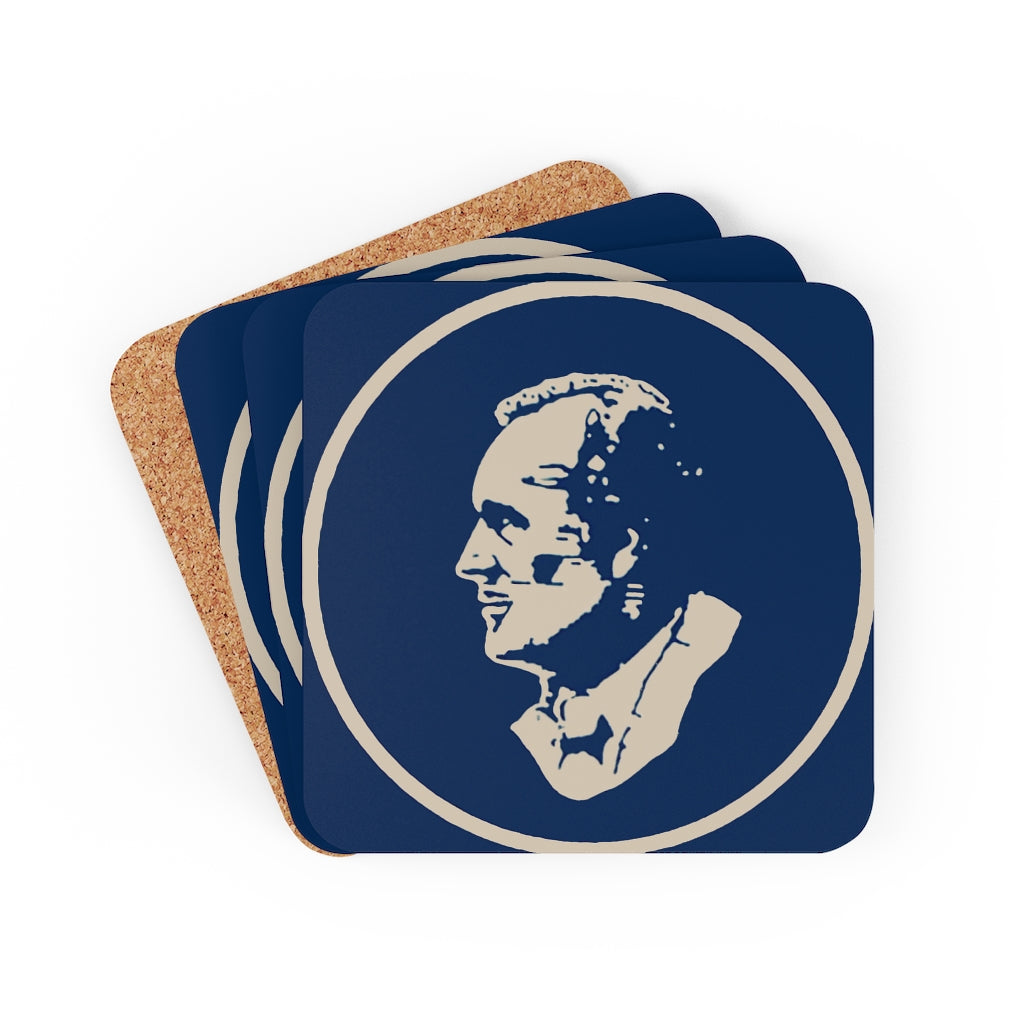 Corkwood Coaster Set with Classic Ashbrook Logo