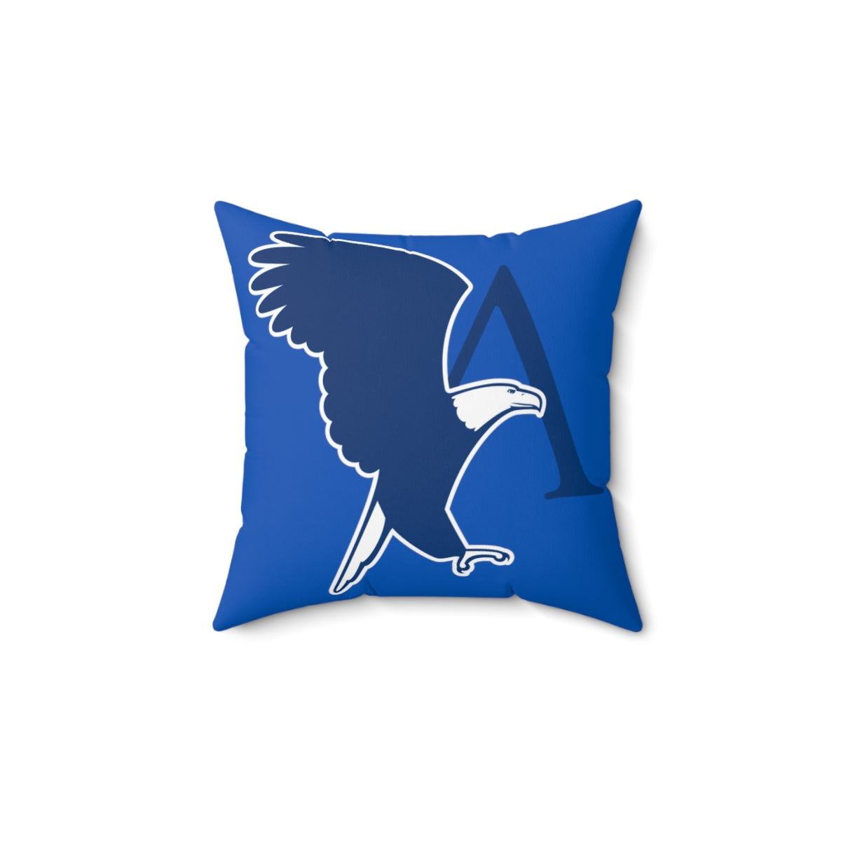 Spun Polyester Square Pillow with Eagle A Logo