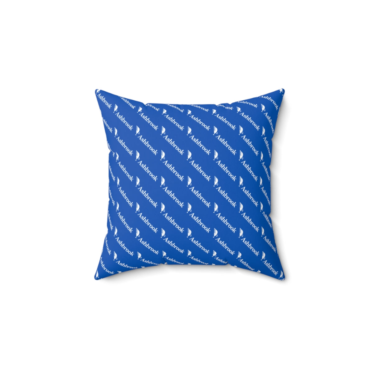 Spun Polyester Square Pillow with Repeating Logo