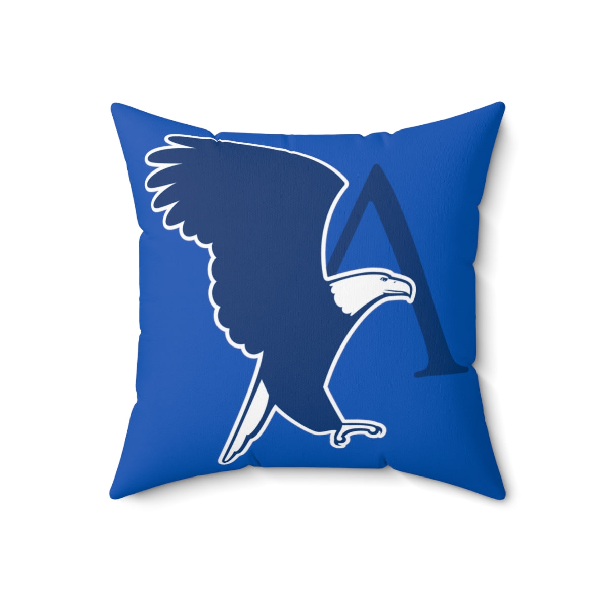 Spun Polyester Square Pillow with Eagle A Logo