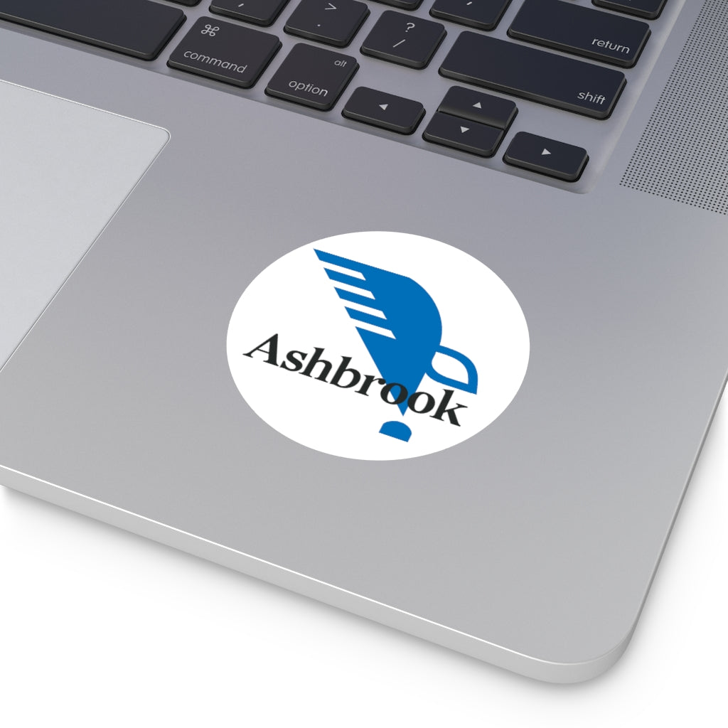 Vinyl Sticker with Eagle Quill Logo-White