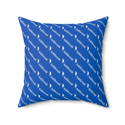 Spun Polyester Square Pillow with Repeating Logo