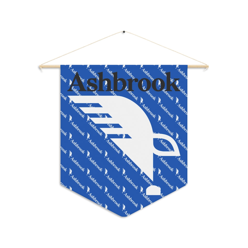 Pennant with White Eagle Quill Logo and Repeating Background